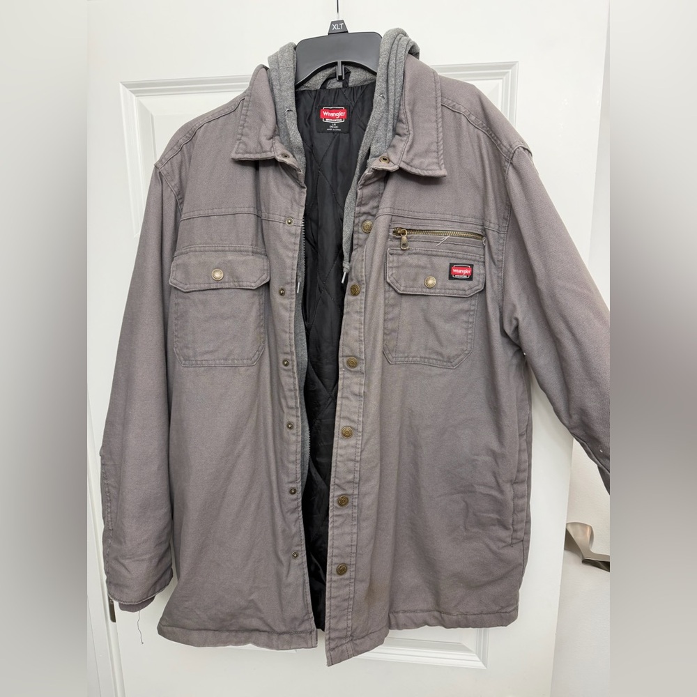 Wrangler Large Gray Jacket with Hood